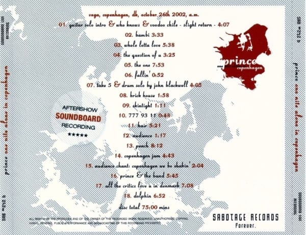 Prince - One Nite Alone In Copenhagen (2004) CD 3