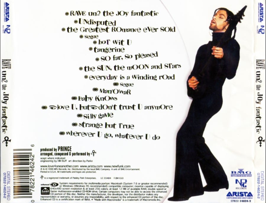 Prince - Rave Un2 The Joy Fantastic (1999) CD -