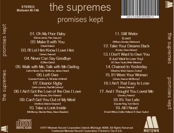The Supremes - Promises Kept (EXPANDED EDITION) (UNRELEASED ALBUM) (1971) CD 4