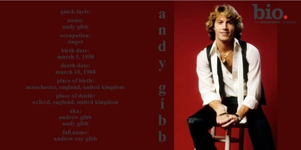 Andy Gibb - Biography (2014) DVD 2