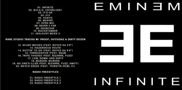 EMINEM - Infinite (Europe Reissue) (1996) CD 2