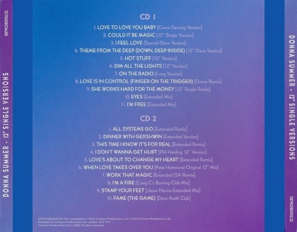 Donna Summer - 12" Single Versions (2020) 2 CD SET 4