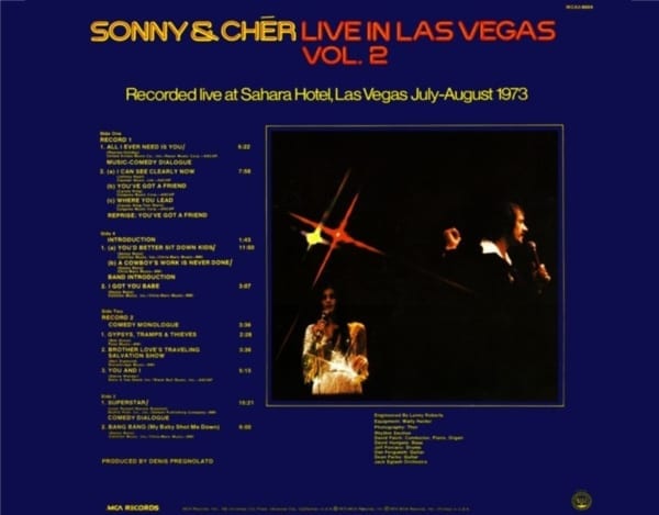Sonny & Cher - Live + Live In Las Vegas, Vol. 2 (1971 / 1973) 2 CD SET 8