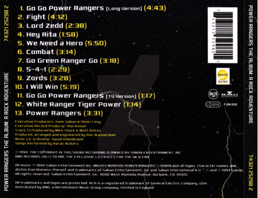 Mighty Morphin Power Rangers The Movie: Original Soundtrack Album Album ...