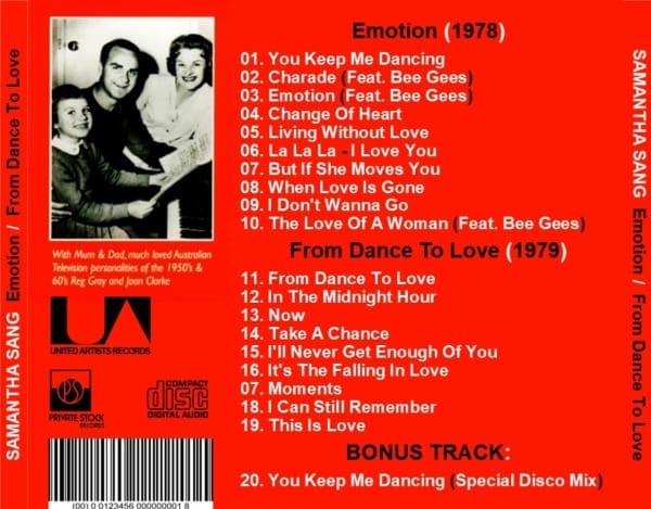 Samantha Sang - Emotion (1978) + From Dance To Love (1979) (2020) CD 4