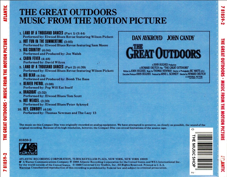 The Great Outdoors - Original Soundtrack (EXPANDED EDITION) (1988) 2 CD SET 3 The Great Outdoors - Original Soundtrack (EXPANDED EDITION) (1988) 2 CD SET
