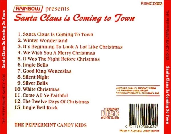 The Peppermint Kandy Kids - Santa Claus Is Coming To Town (Rainbow Records / Australia) (CD) 2