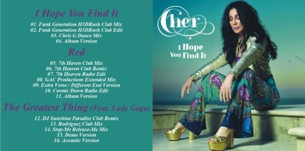 Cher - I Hope You Find It / Red / The Greatest Thing (2014) CD 1