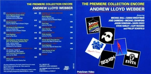Andrew Lloyd Webber - The Premiere Collection Encore (1993) DVD 2
