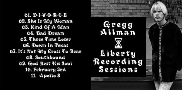 Gregg Allman - Liberty Recording Sessions (1969) CD 2