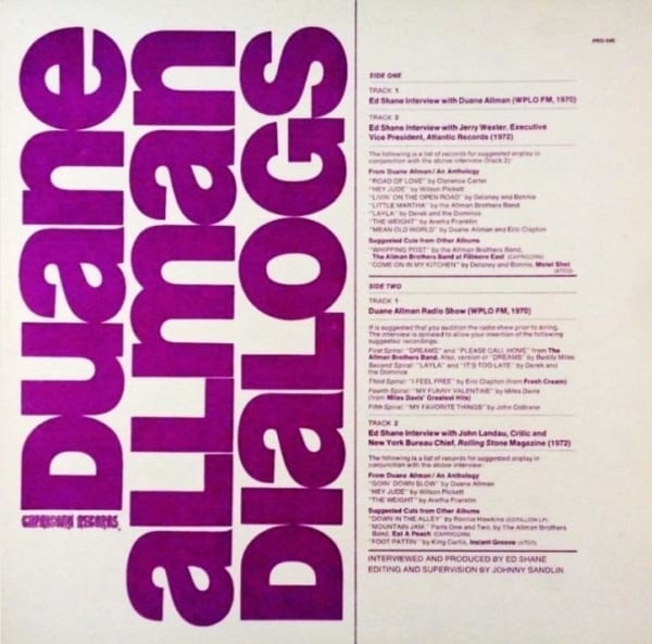 Duane Allman - Dialogs (1972) CD 1