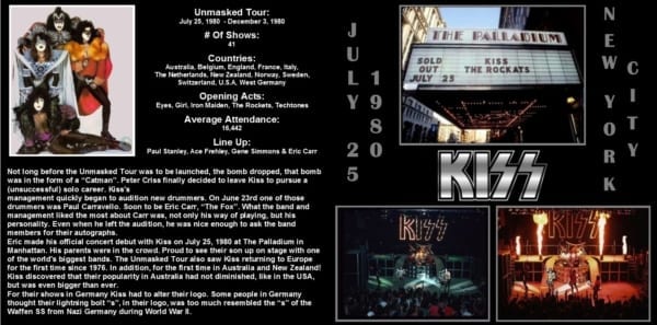 Kiss - The Palladium (1980) 2 CD SET 2