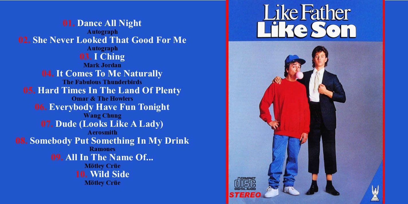Like Father, Like Son - Original Soundtrack (UNRELEASED) (1987) CD 