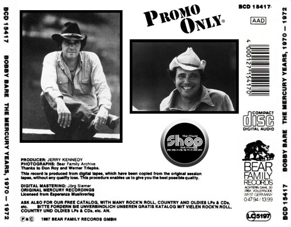 Bobby Bare - The Mercury Years 1970-1972 (1994) 3 CD SET