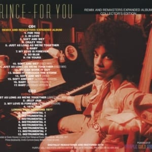 Prince ‎- For You: Expanded Album Collector's Edition (2019) 2 CD SET 6