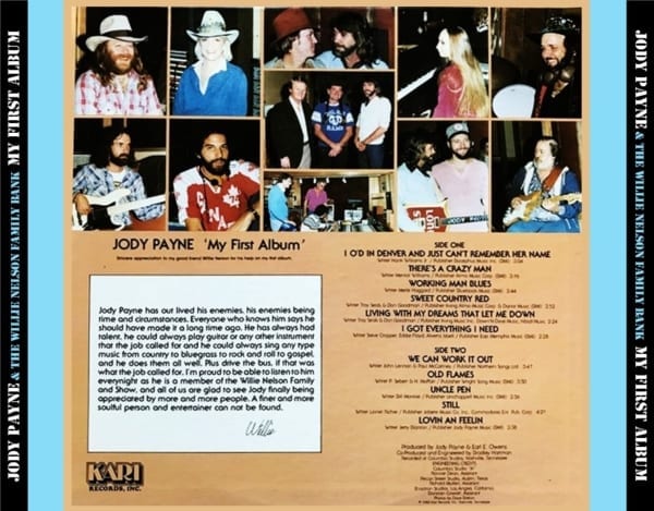 Jody Payne & The Willie Nelson Family Bank ‎- My First Album (EXPANDED EDITION) (1980) CD 3