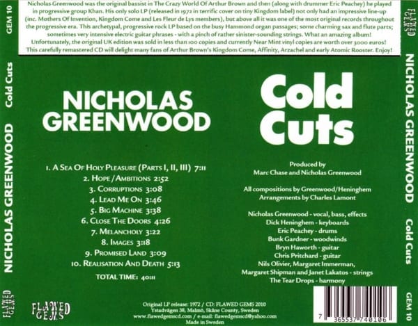 Nicholas Greenwood - Cold Cuts (1972) CD 4