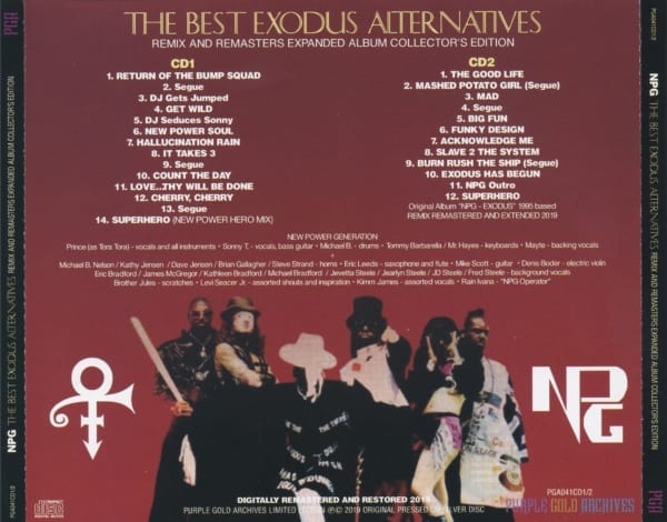 Prince & The NPG - The Best Exodus Alternatives (Remix Remastered And Extended Collector's Edition) (2019) 2 CD SET 3