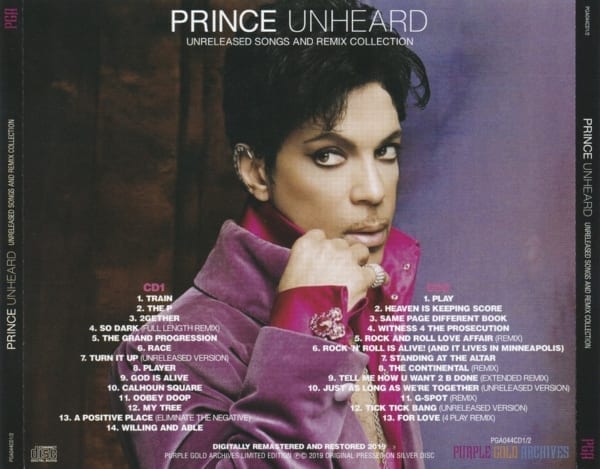 Prince - Unheard (Unreleased Songs And Remix Collection) (2019) 2 CD SET 3