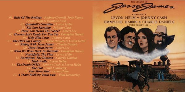 The Legend Of Jesse James - Original Soundtrack (+ BONUS TRACK) (1980) CD