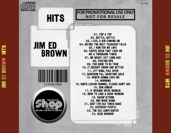 Jim Ed Brown - Hits (2022) CD