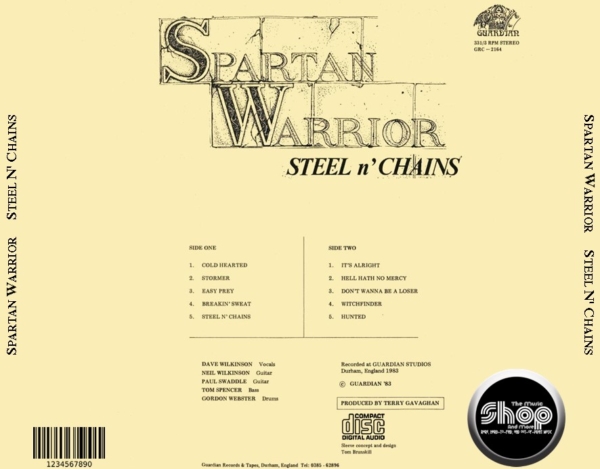 Spartan Warrior - Steel N' Chains + BONUS TRACK (1983) CD