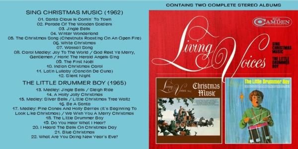 Living Voices - Sing Christmas Music + The Little Drummer Boy (1962 + 1965 / 2016) Cd
