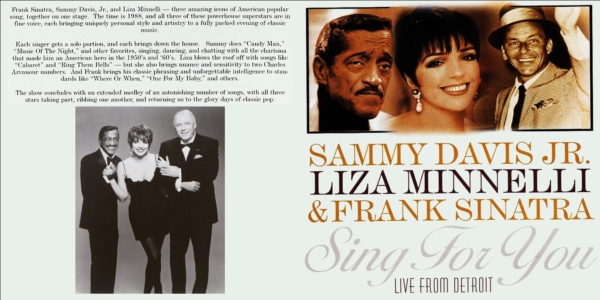 Sammy Davis Jr., Liza Minnelli & Frank Sinatra - Sing For You: Live From Detroit (1988) 2 CD SET