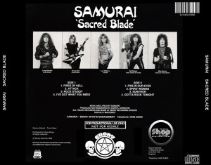 Samurai (UK) - Sacred Blade (+ BONUS TRACK) (1984) CD -