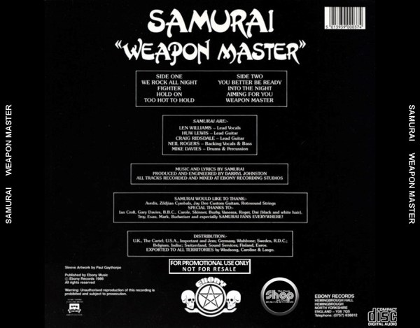 Samurai (UK) - Weapon Master (1986) CD