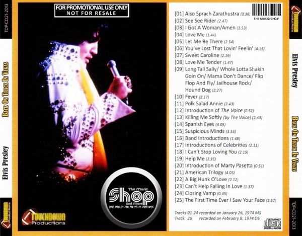 Elvis Presley - Back On Track In Vegas (2014) CD