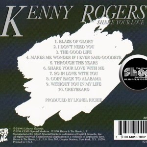 Kenny Rogers - Share Your Love (1981) CD