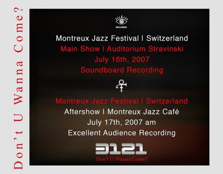 Prince - Surprise Jazz Night With Prince (Montreux 2007) (Eye #328-329 ...