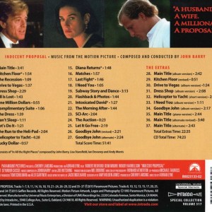 Indecent Proposal - Original Motion Picture Soundtrack (EXPANDED EDITION) (1993 / 2015) CD