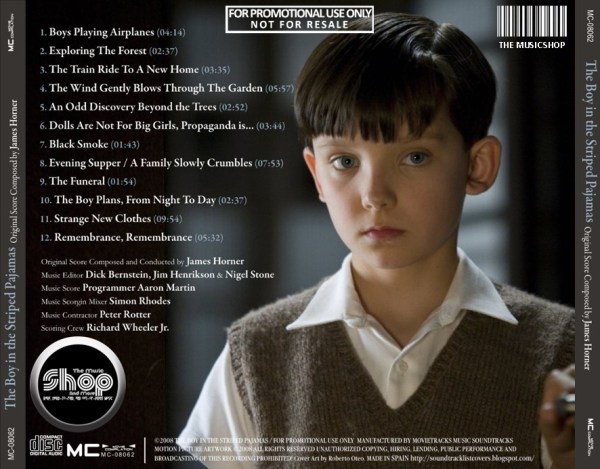 The Boy In The Striped Pyjamas - Original Motion Picture Soundtrack (2008) CD