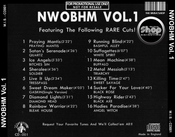 Various Artists - NWOBHM Vol. 1 (New Wave of British Heavy Metal) (1991) CD