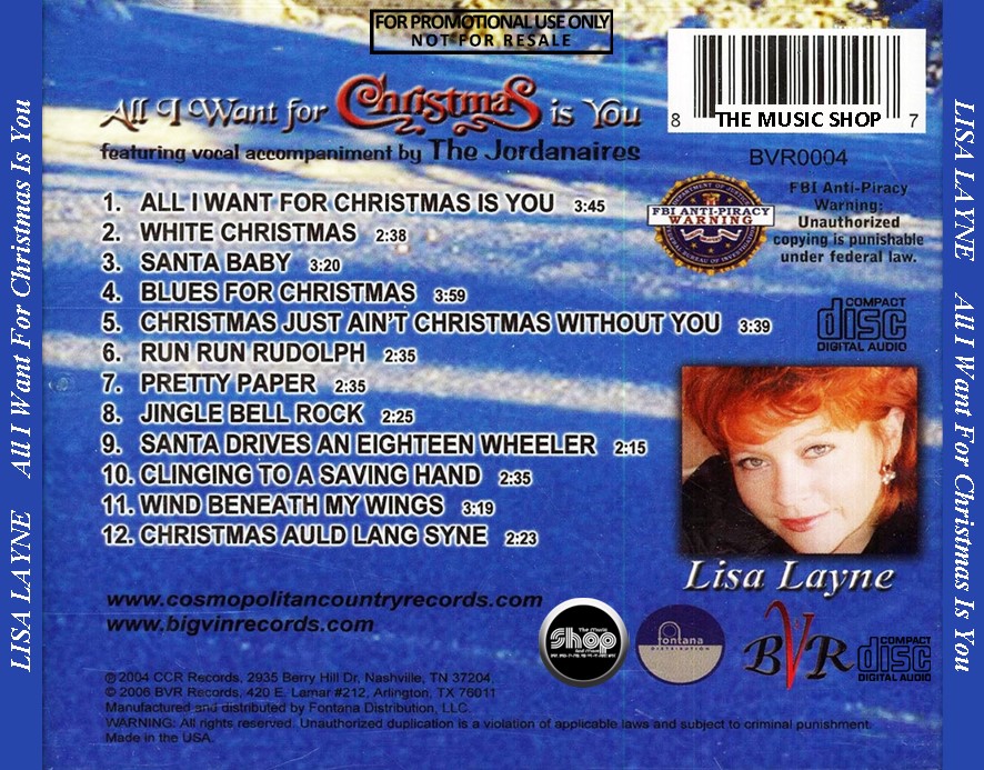 Lisa Layne - All I Want For Christmas Is You (EXPANDED EDITION) (2004) CD 3 Lisa Layne - All I Want For Christmas Is You (EXPANDED EDITION) (2004) CD