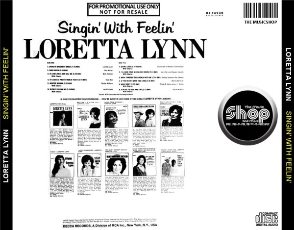 Loretta Lynn - Singin' With Feelin' (1967) CD