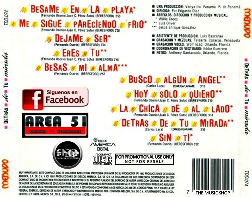 Menudo - Detrás De Tú Mirada / Dancin' Movin' Shakin' (EXPANDED EDITION) (1991) CD 3 Menudo - Detrás De Tú Mirada / Dancin' Movin' Shakin' (EXPANDED EDITION) (1991) CD