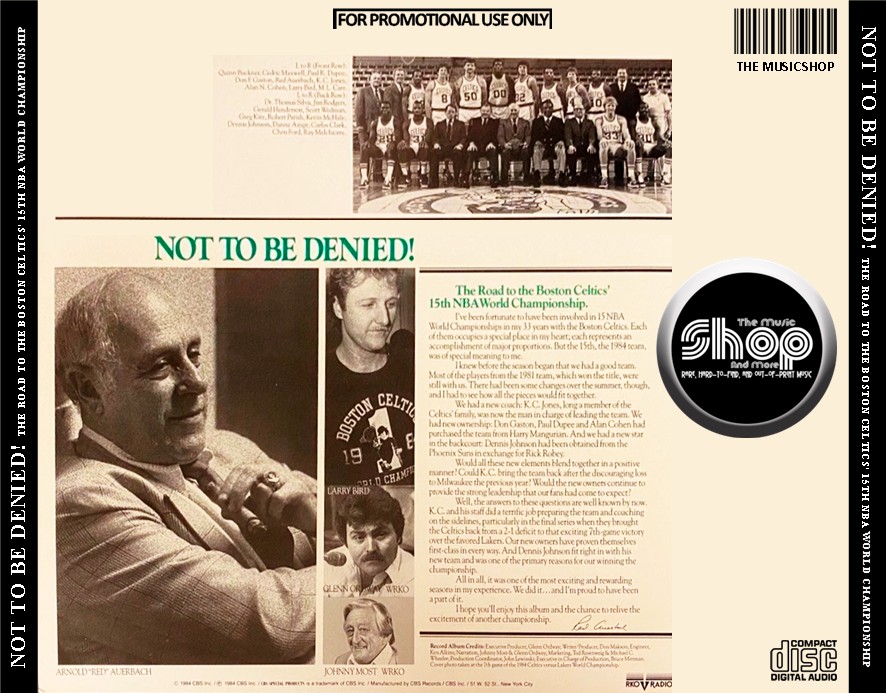 Glenn Ordway & Johnny Most - Not To Be Denied! The Road To The Boston Celtics' 15th NBA World Championship (1984) CD 3 Glenn Ordway & Johnny Most - Not To Be Denied! The Road To The Boston Celtics' 15th NBA World Championship (1984) CD