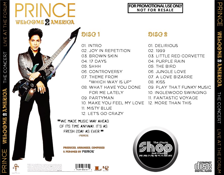 Prince - Welcome 2 America - The Concert - Live At The Forum (April 28, 2011) (2021) 2 CD SET 4 Prince - Welcome 2 America - The Concert - Live At The Forum (April 28, 2011) (2021) 2 CD SET