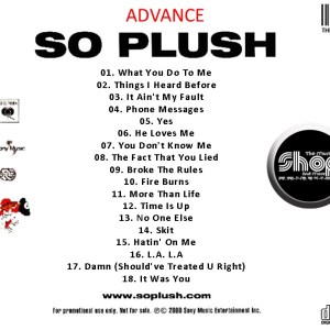 So Plush - So Plush (EXPANDED EDITION) (UNRELEASED ALBUM) (2000) CD