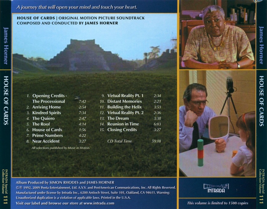 House Of Cards - Original Soundtrack (James Horner) (1992) CD 3 House Of Cards - Original Soundtrack (James Horner) (1992) CD