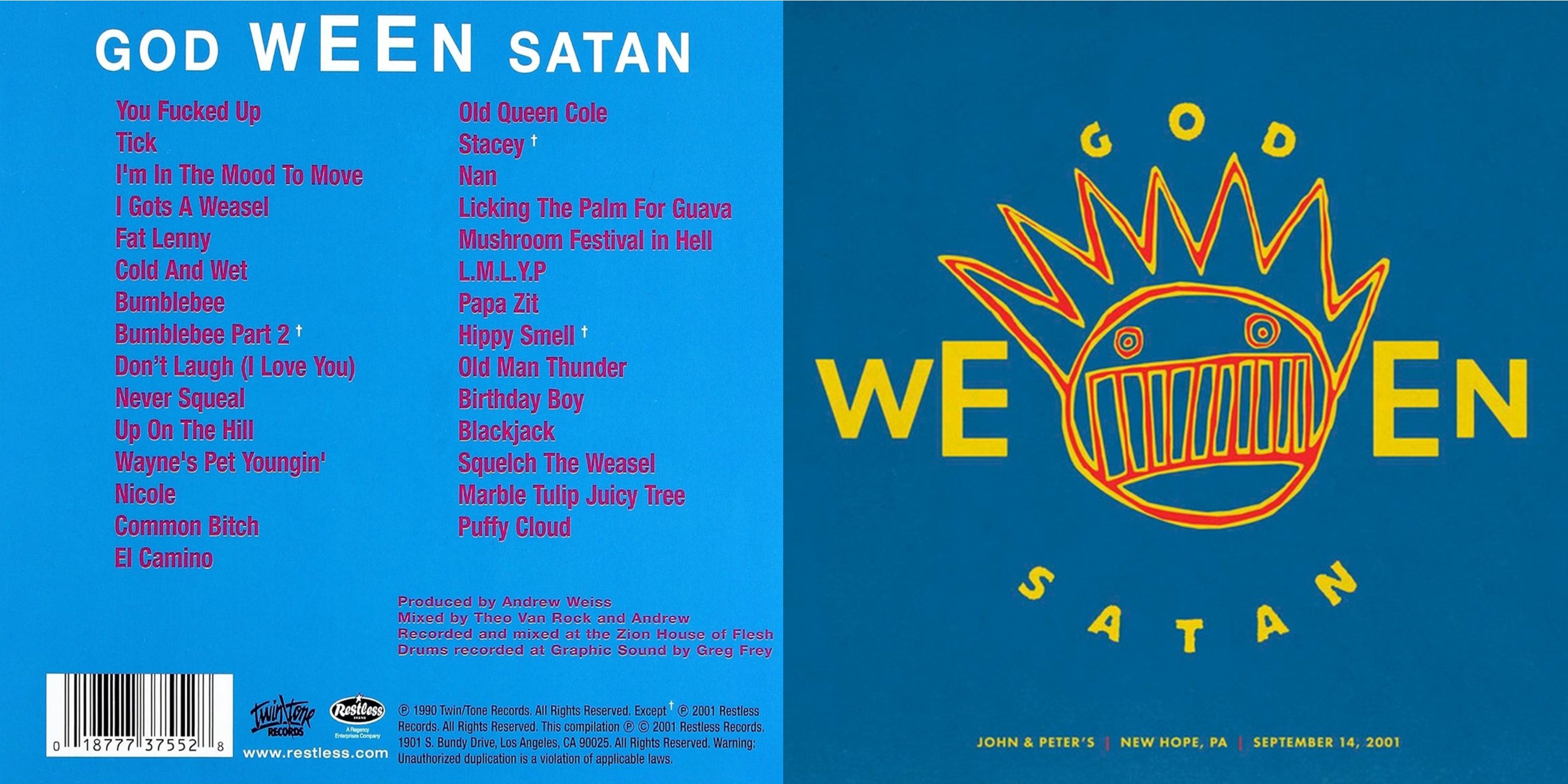 Ween - God Ween Satan: Live (2016) 2 CD SET 2 Ween - God Ween Satan: Live (2016) 2 CD SET