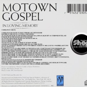 Motown Gospel: In Loving Memory (Expanded Edition) (1995) 2 CD SET 10 Motown Gospel: In Loving Memory (Expanded Edition) (1995) 2 CD SET - Image 5